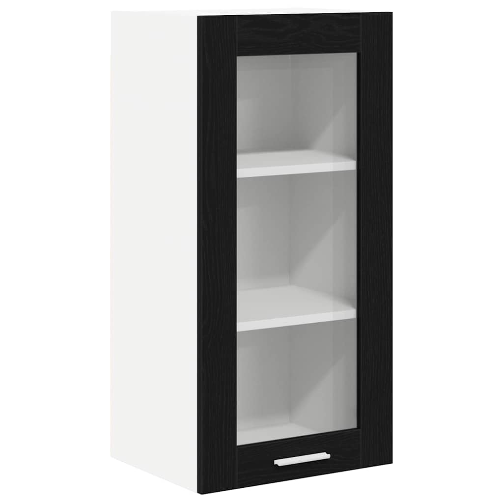 Hanging Cabinet Black Oak 40 x 31 x 80 cm Engineered Wood