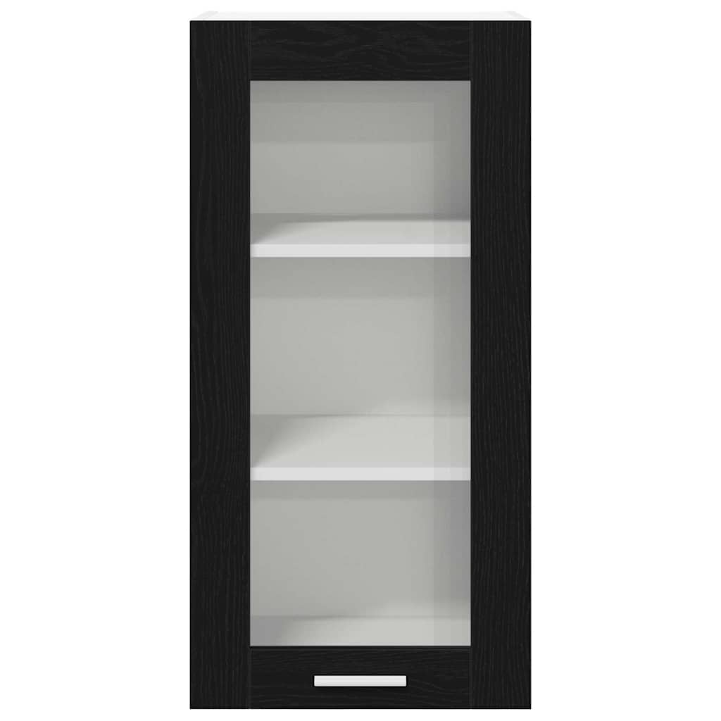 Hanging Cabinet Black Oak 40 x 31 x 80 cm Engineered Wood