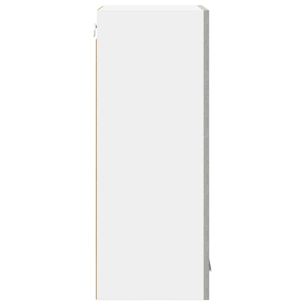 Hanging Cabinet with Door 2 pcs Concrete Grey 40 x 31 x 80 cm