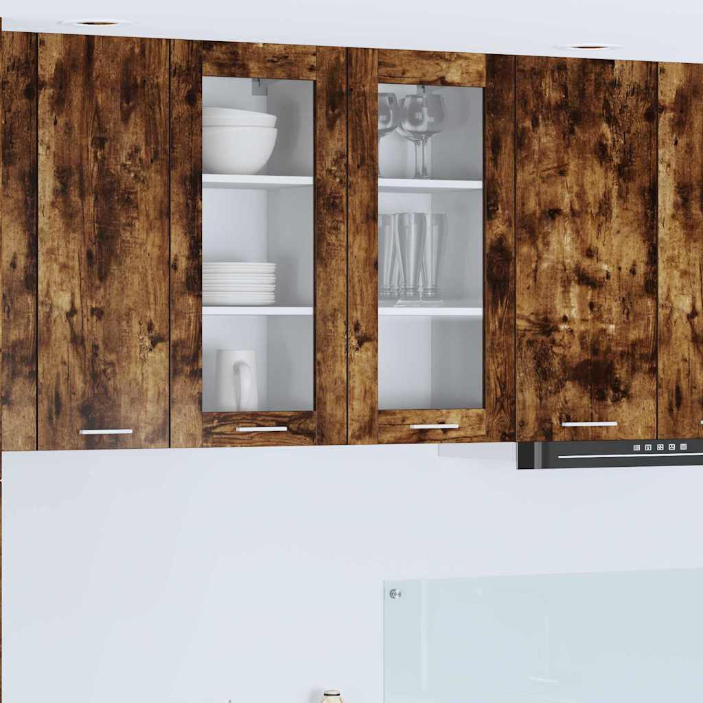 Hanging Cabinet Smoked Oak 40 x 31 x 80 cm Engineered Wood