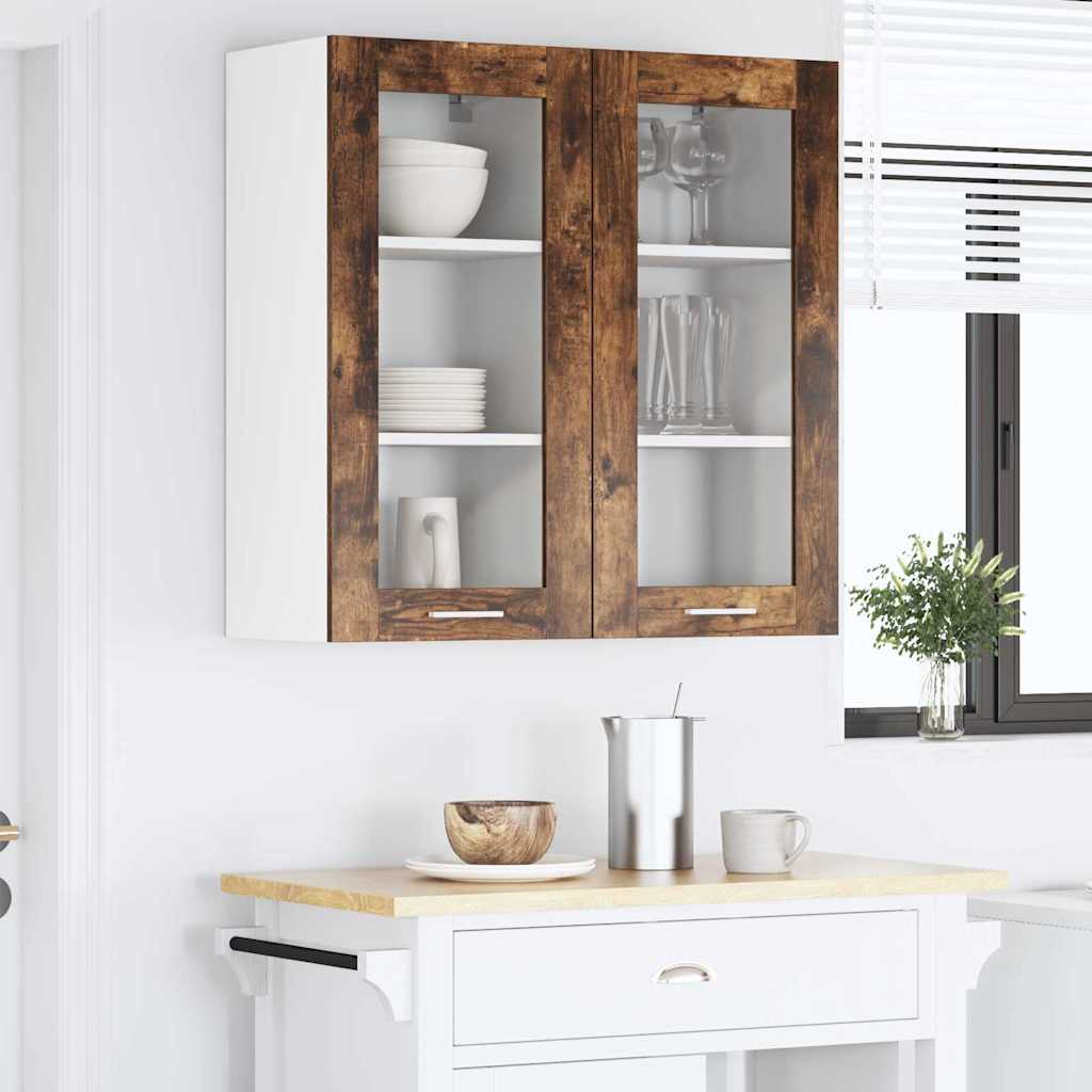 Hanging Cabinet Smoked Oak 40 x 31 x 80 cm Engineered Wood