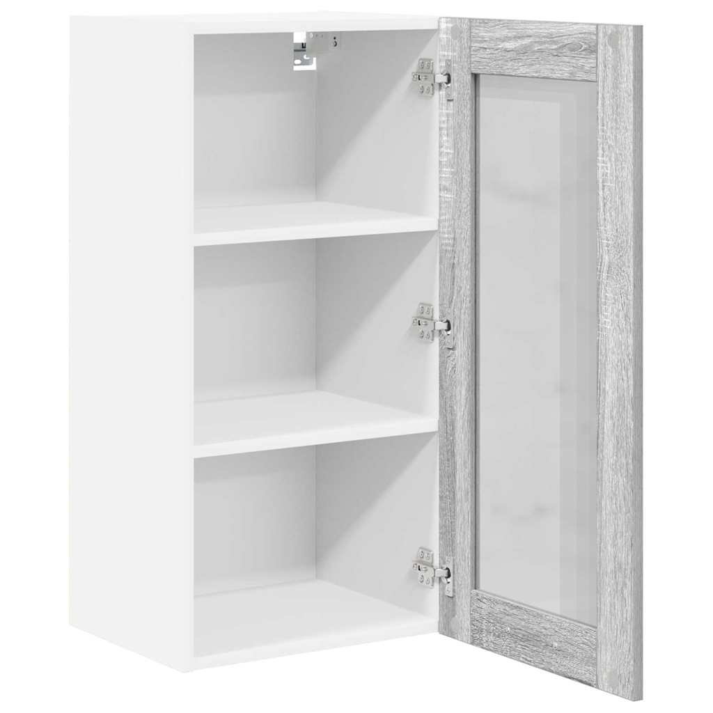 Hanging Cabinet with Storage 2 pcs Grey Sonoma 40 x 31 x 80 cm