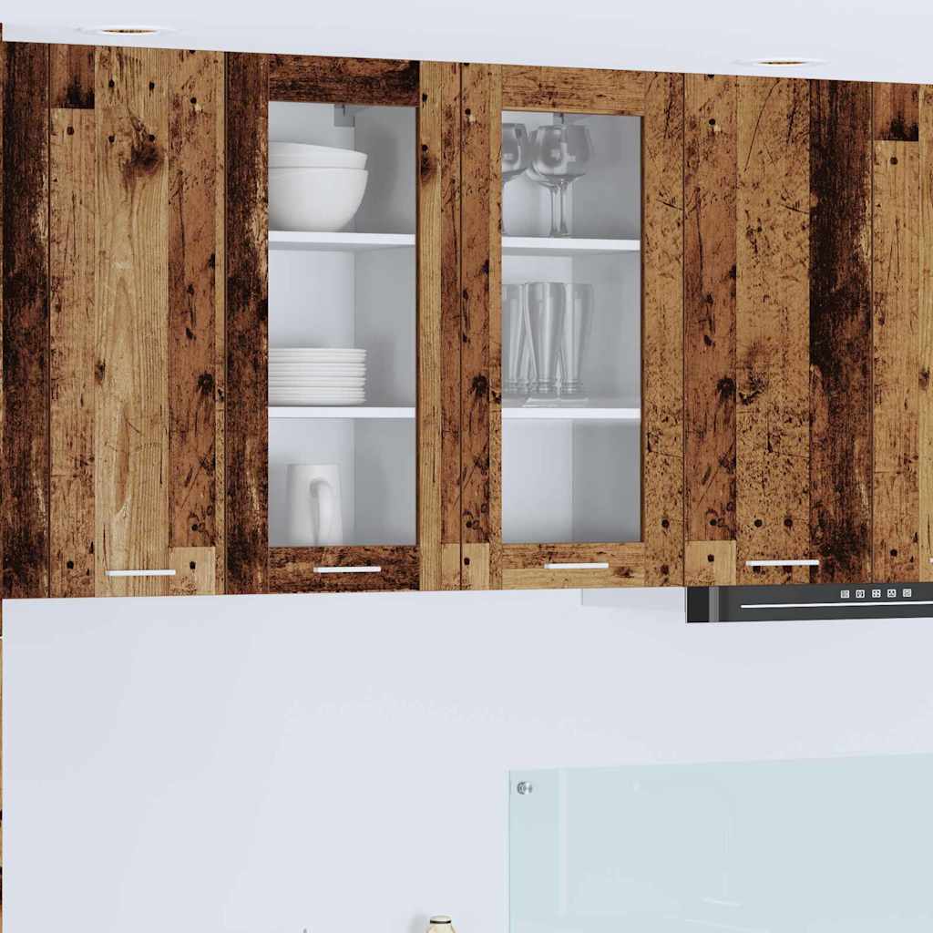 Hanging Cabinet 2 pcs Old Wood 40 x 31 x 80 cm Engineered Wood