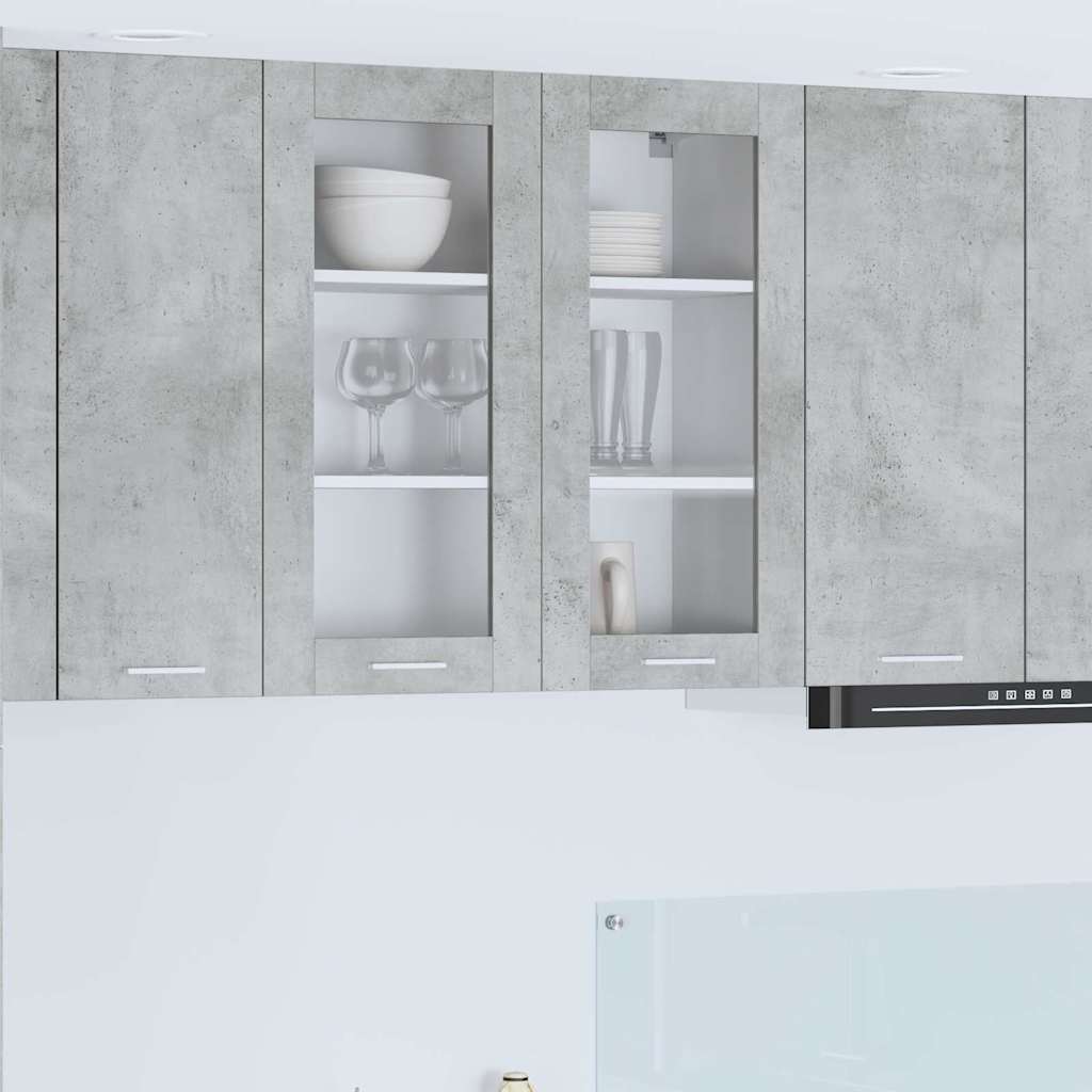 Hanging Cabinet Concrete Grey 80 x 31 x 80 cm Engineered Wood