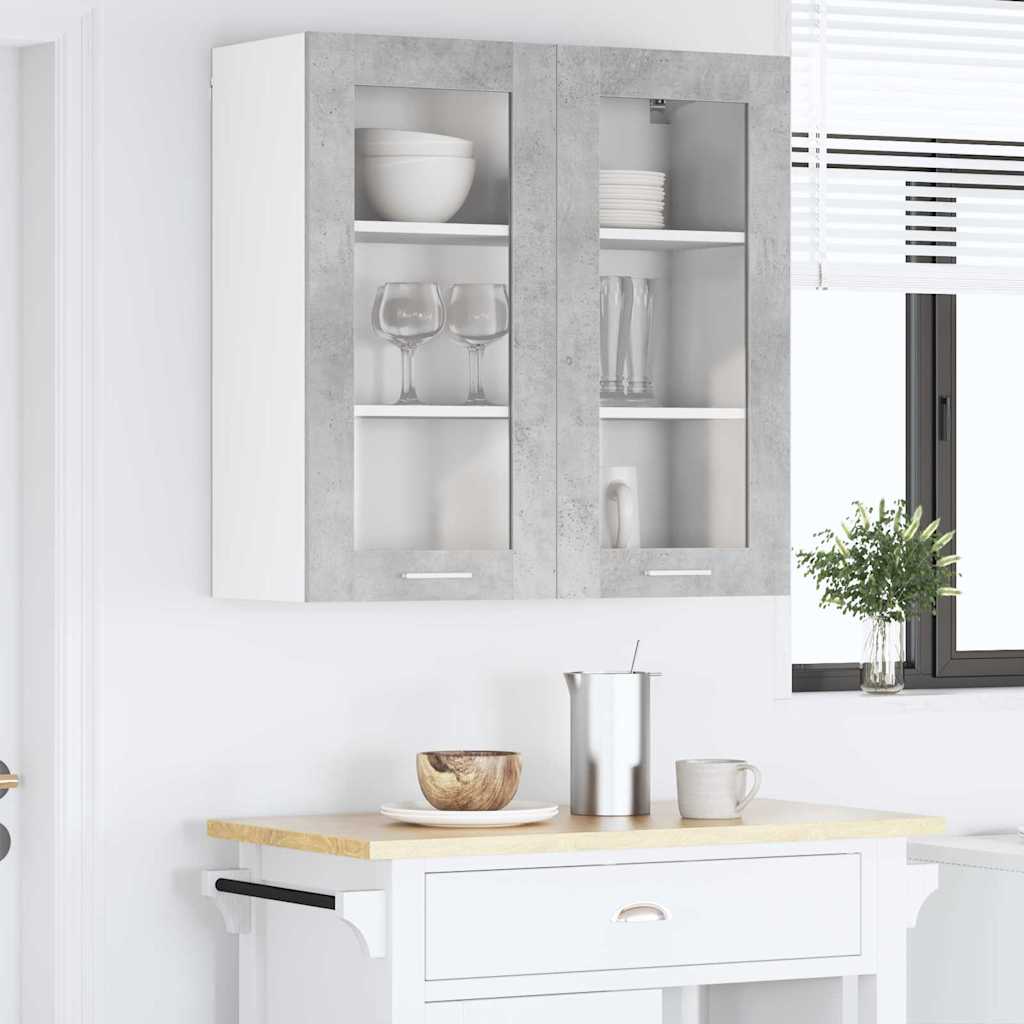 Hanging Cabinet Concrete Grey 80 x 31 x 80 cm Engineered Wood
