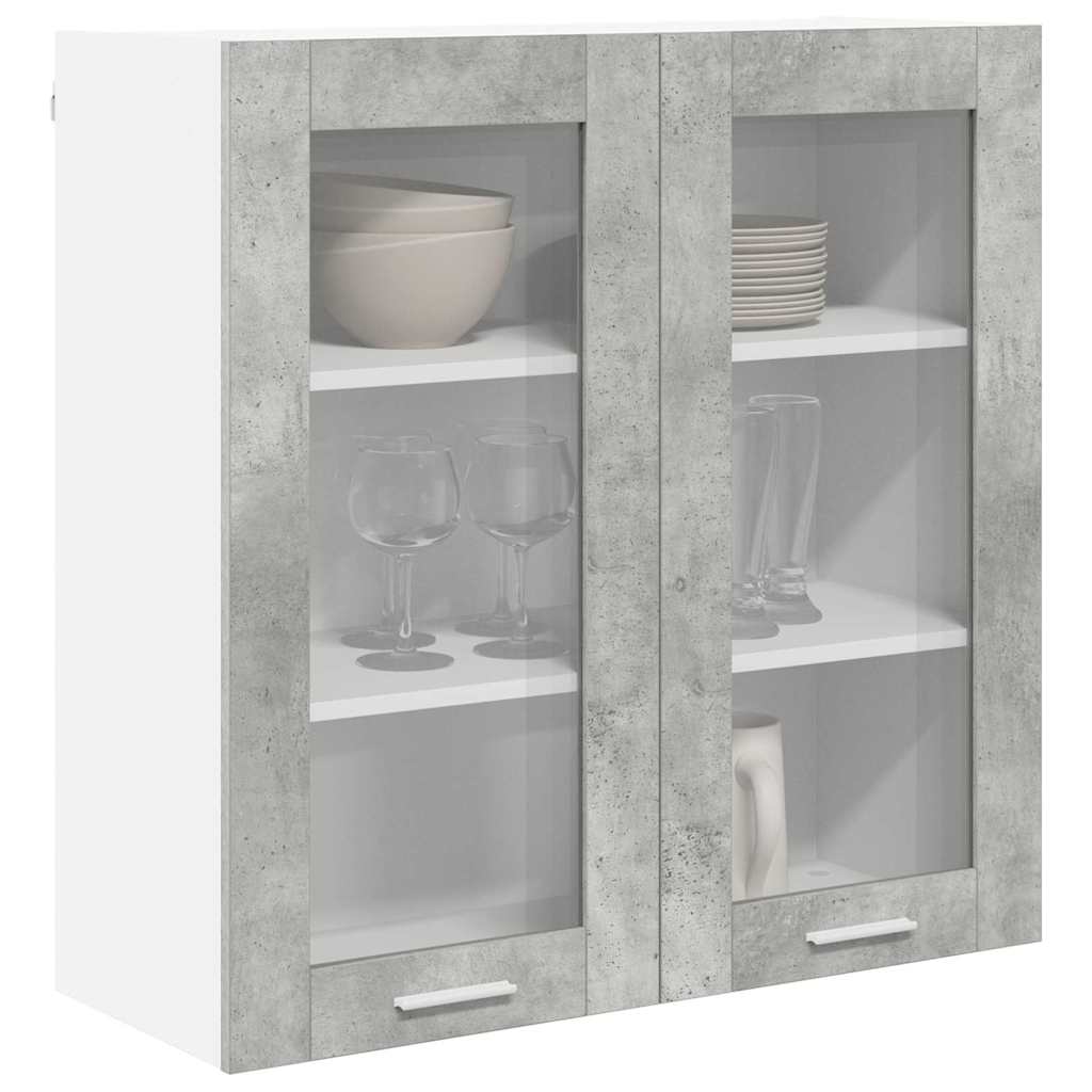 Hanging Cabinet Concrete Grey 80 x 31 x 80 cm Engineered Wood