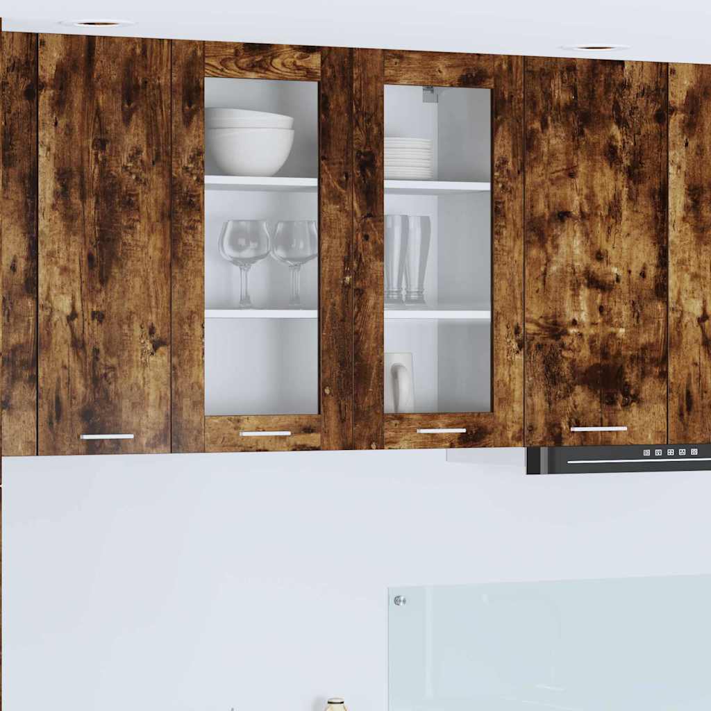 Hanging Cabinet Smoked Oak 80 x 31 x 80 cm Engineered Wood