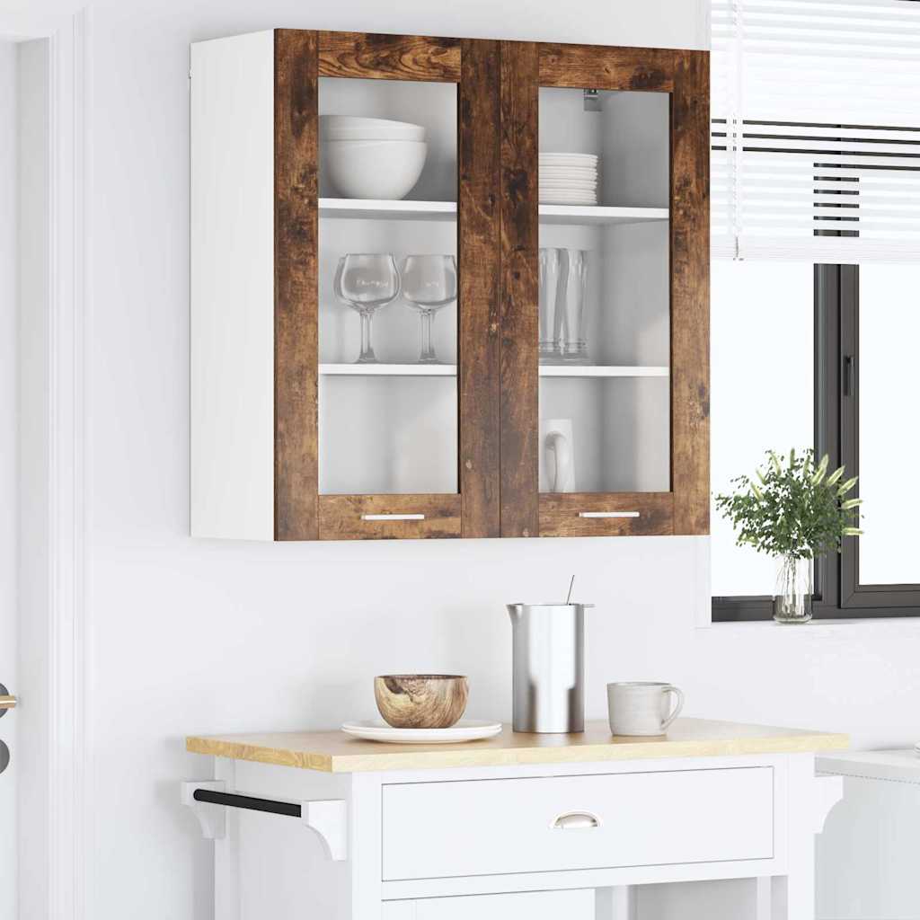 Hanging Cabinet Smoked Oak 80 x 31 x 80 cm Engineered Wood