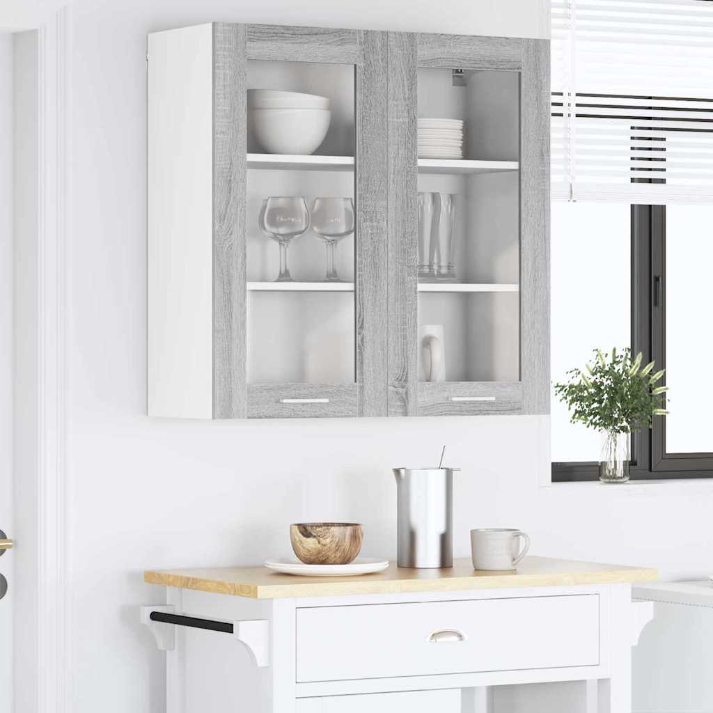 Hanging Cabinet Grey Sonoma 80 x 31 x 80 cm Engineered Wood