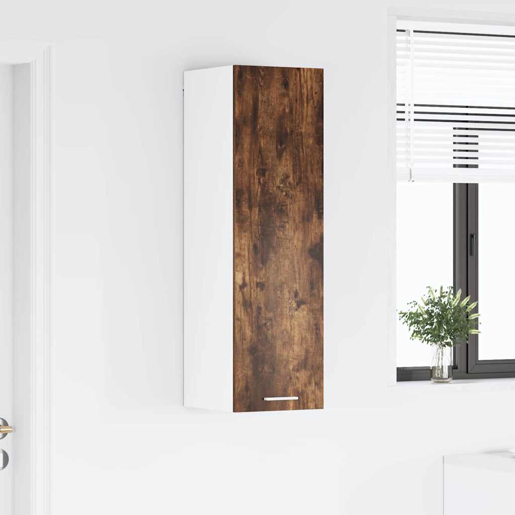Hanging Cabinet Smoked Oak 30 x 31 x 100 cm Engineered Wood