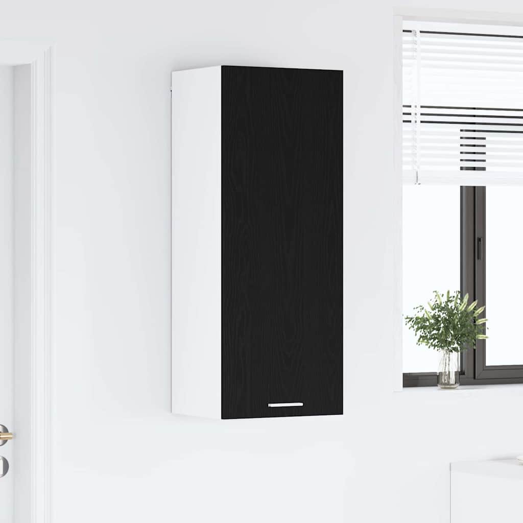 Hanging Cabinet Black Oak 40 x 31 x 100 cm Engineered Wood