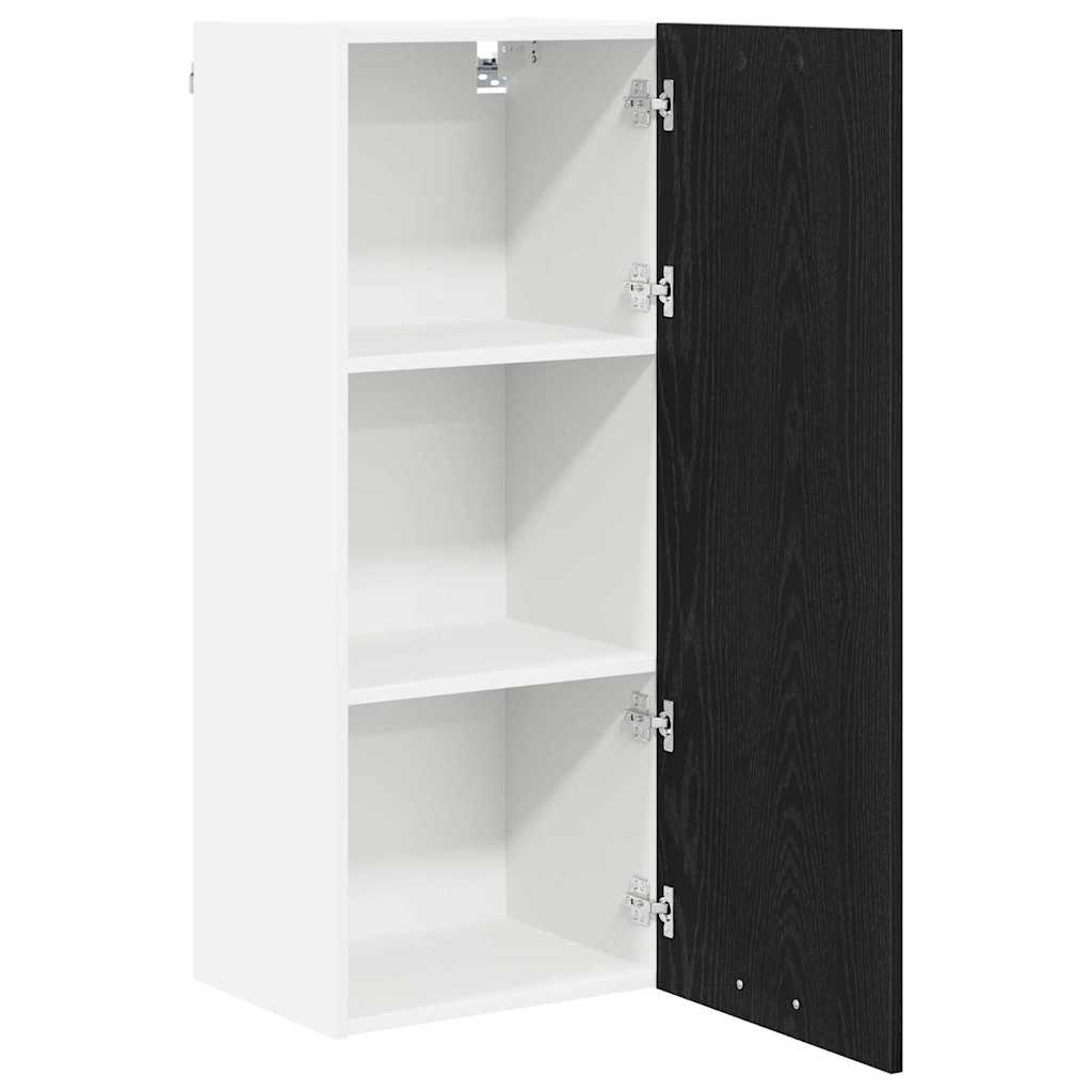 Hanging Cabinet Black Oak 40 x 31 x 100 cm Engineered Wood