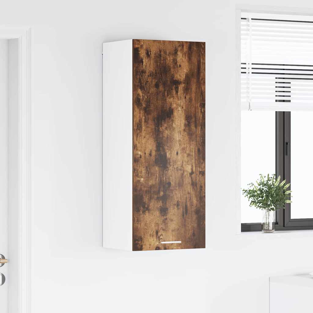 Hanging Cabinet Smoked Oak 40 x 31 x 100 cm Engineered Wood