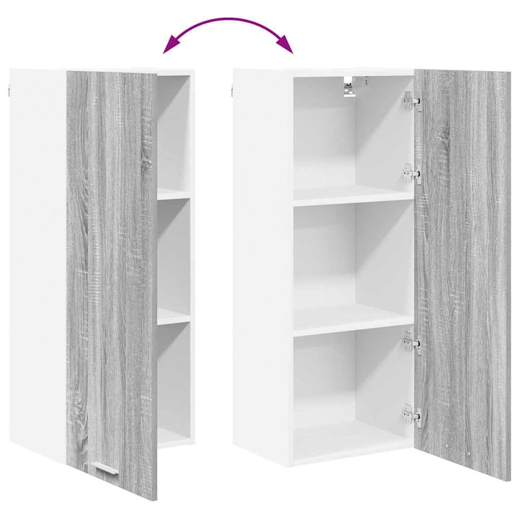 Hanging Cabinet with Storage Riga Grey Sonoma 40 x 31 x 100 cm