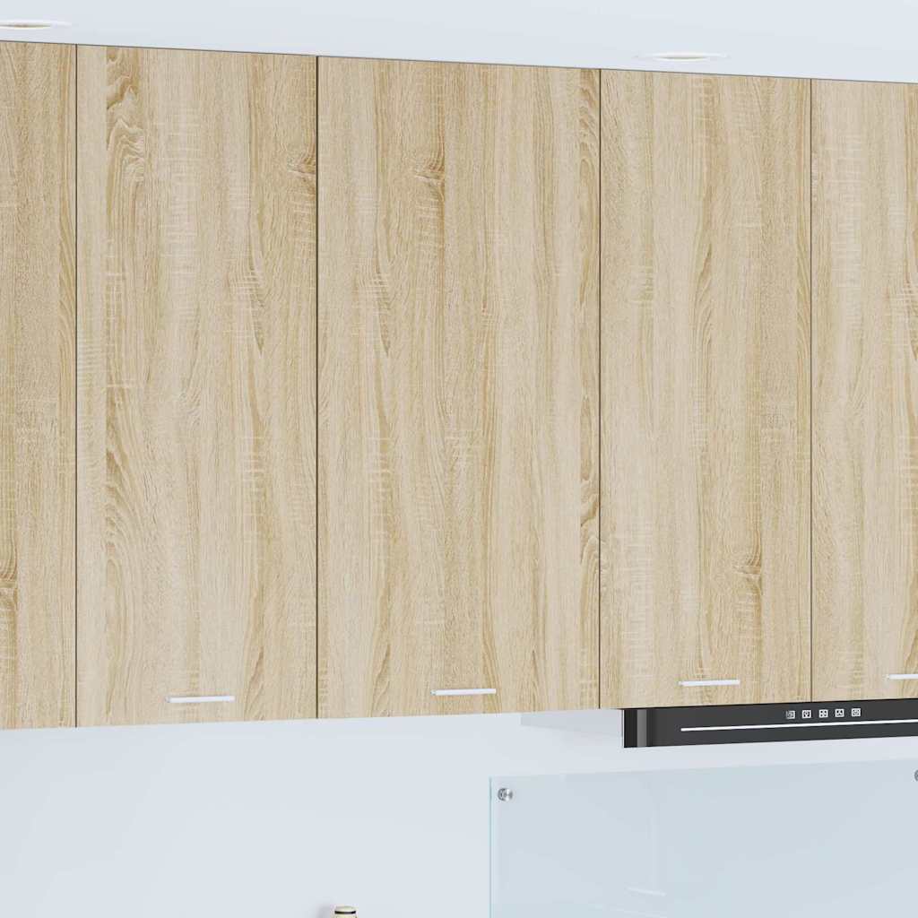 Hanging Cabinet Sonoma Oak and White 50 x 31 x 100 cm