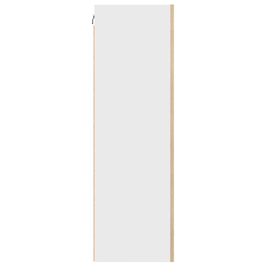Hanging Cabinet Sonoma Oak and White 50 x 31 x 100 cm