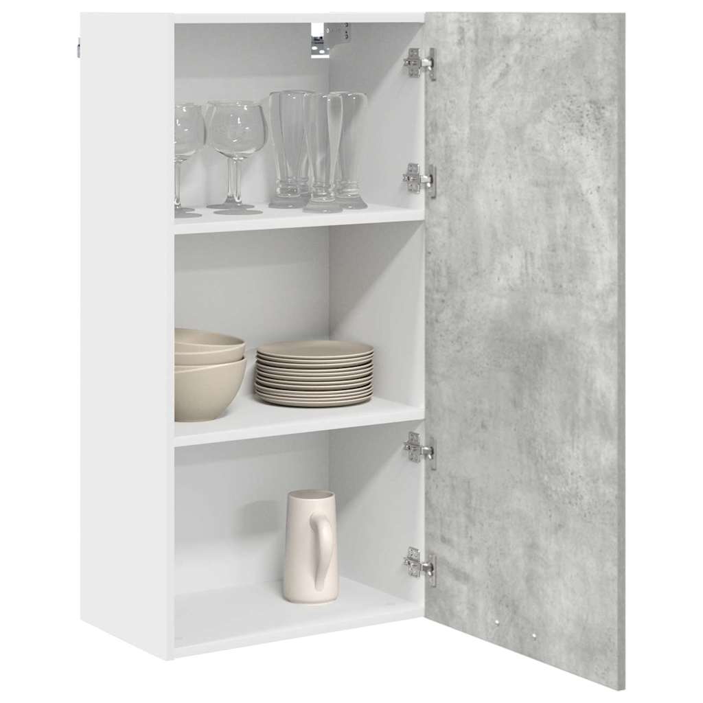 Hanging Cabinet Concrete Grey and White 50 x 31 x 100 cm