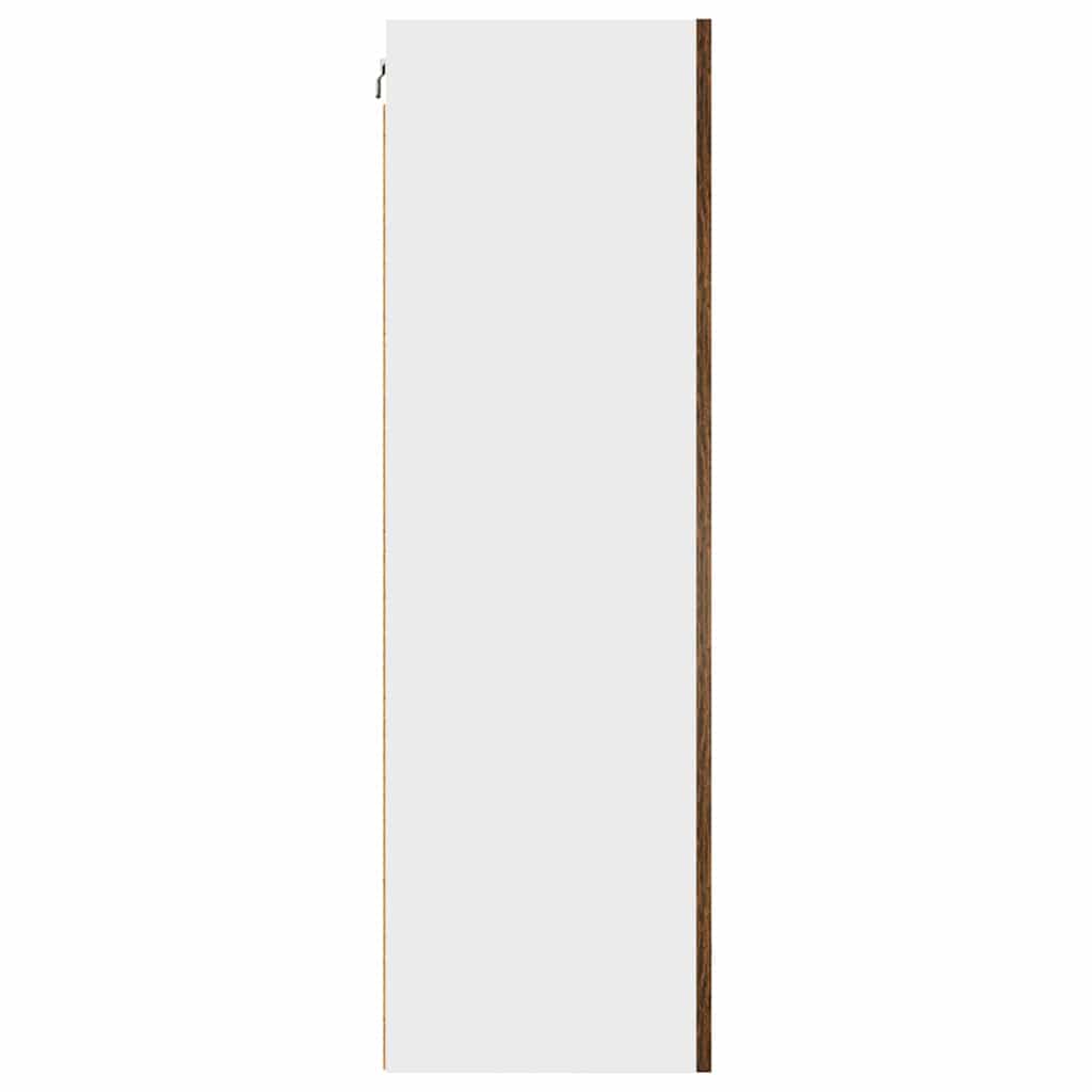 Hanging Cabinet with Door Smoked Oak and White 50 x 31 x 100 cm