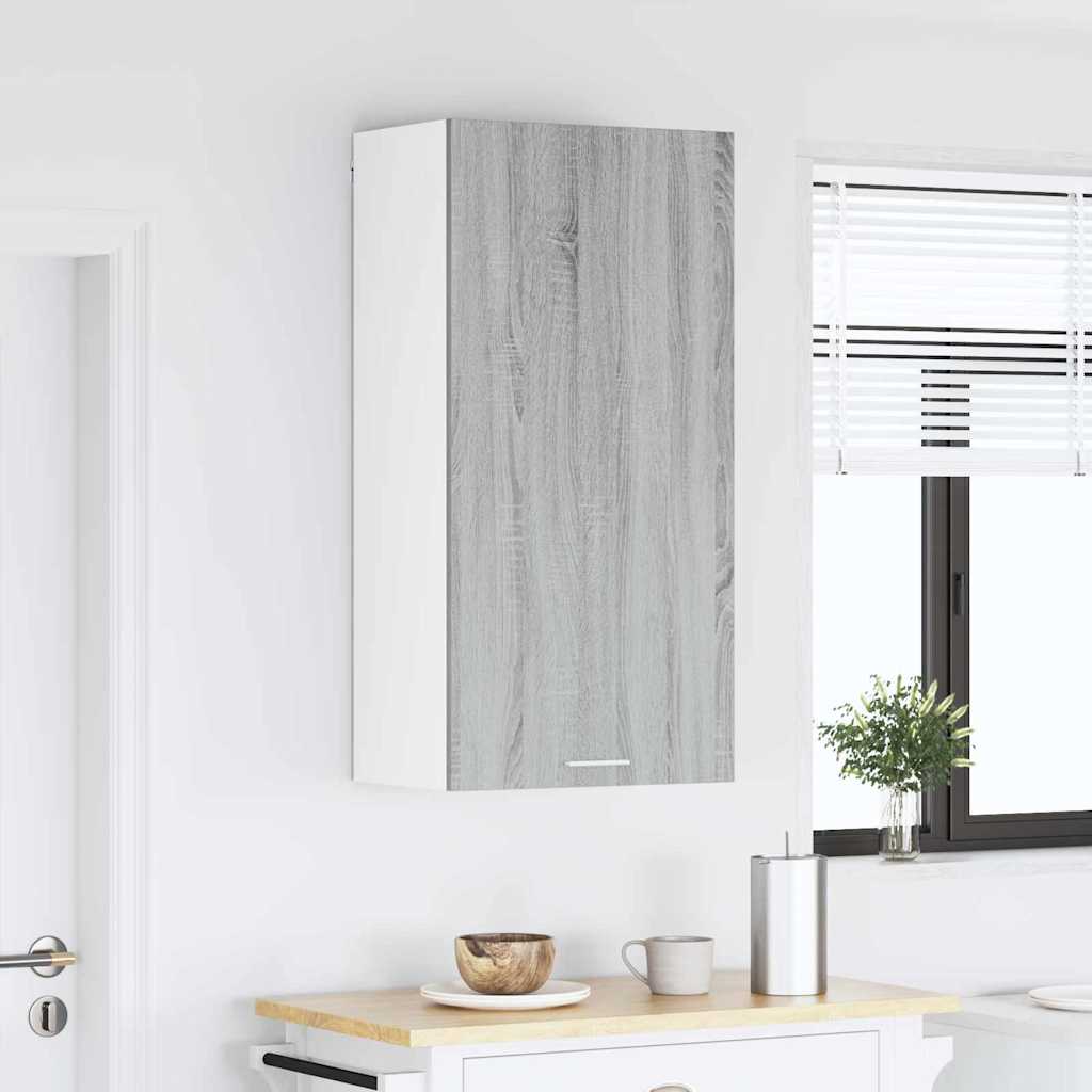 Hanging Cabinet Grey Sonoma and White 50 x 31 x 100 cm