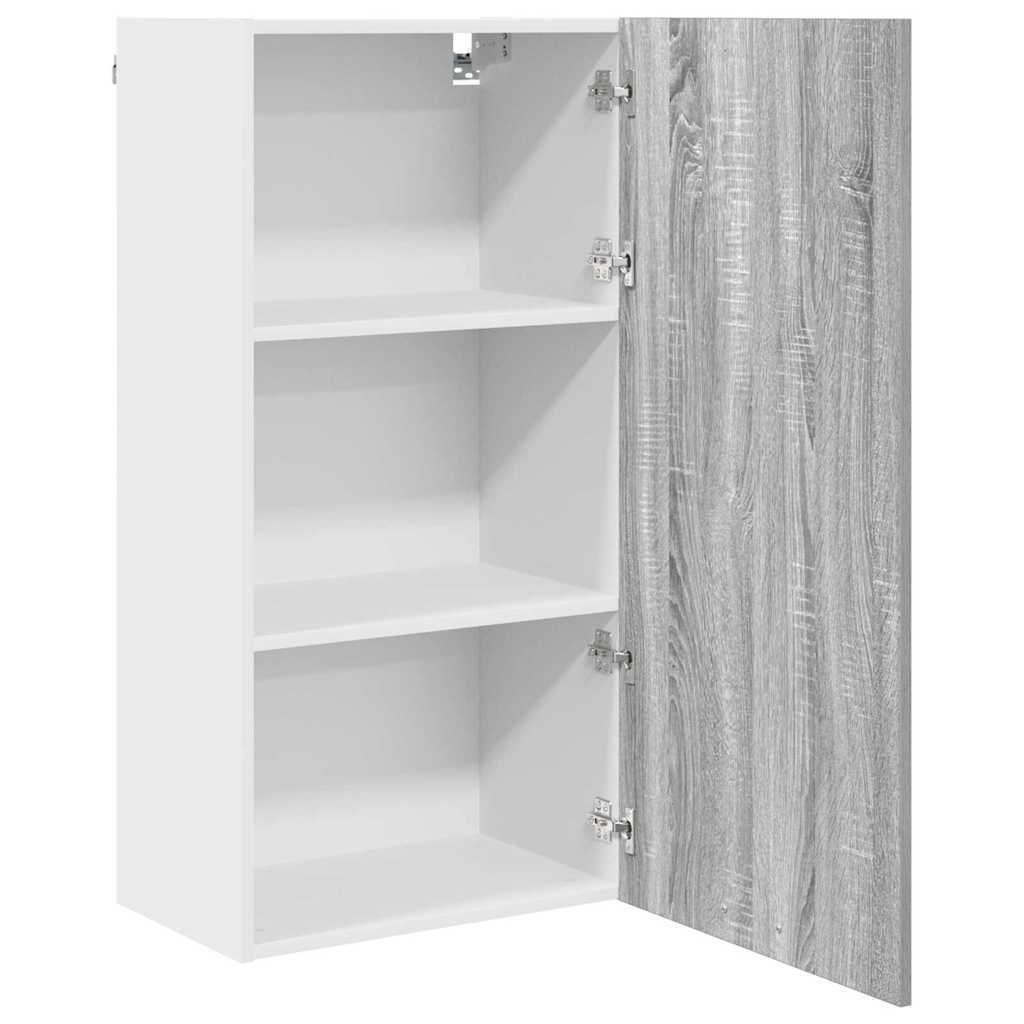Hanging Cabinet Grey Sonoma and White 50 x 31 x 100 cm