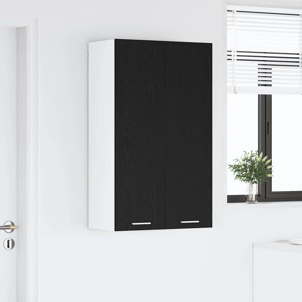 Hanging Cabinet Black Oak 60 x 31 x 100 cm Engineered Wood