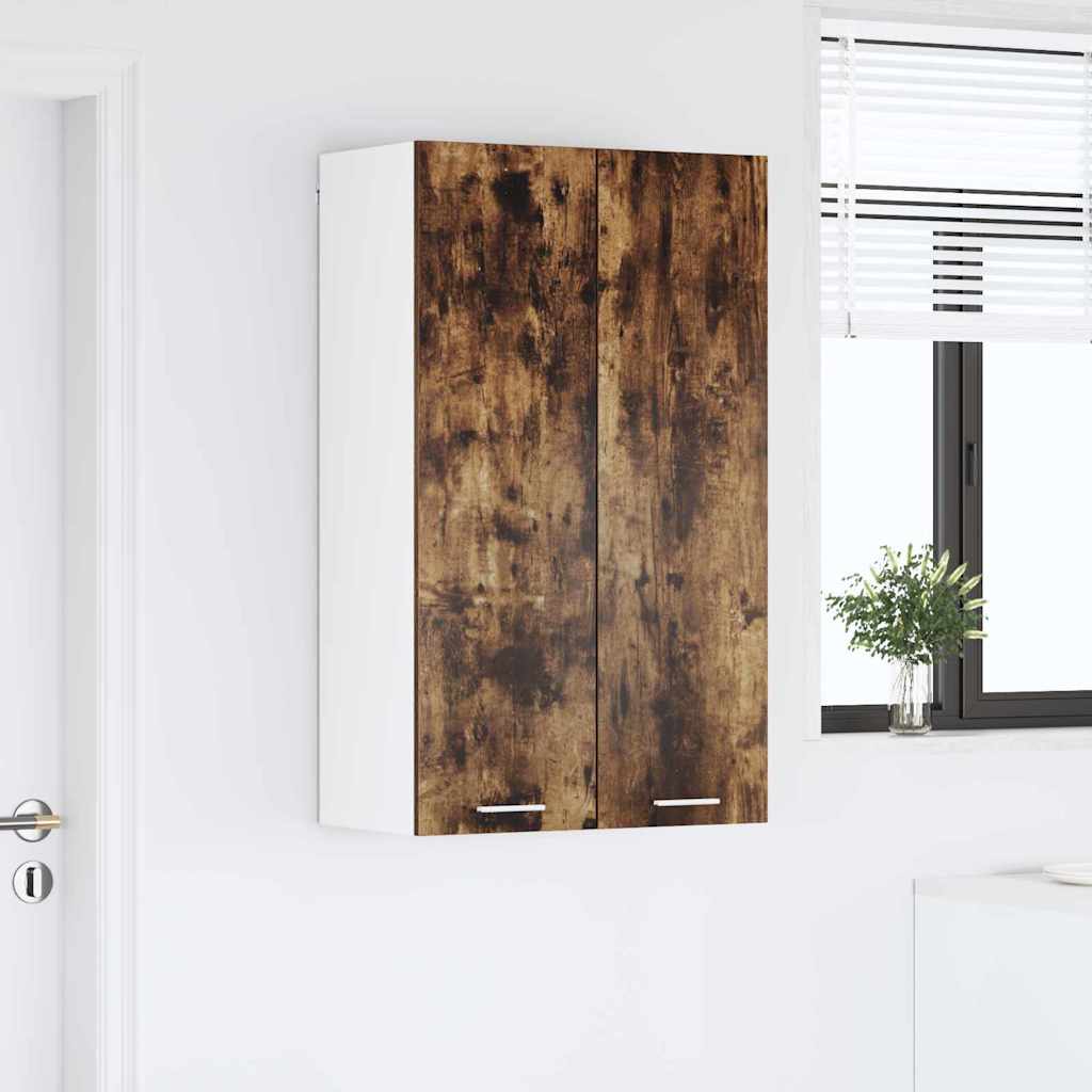 Hanging Cabinet Smoked Oak 60 x 31 x 100 cm Engineered Wood