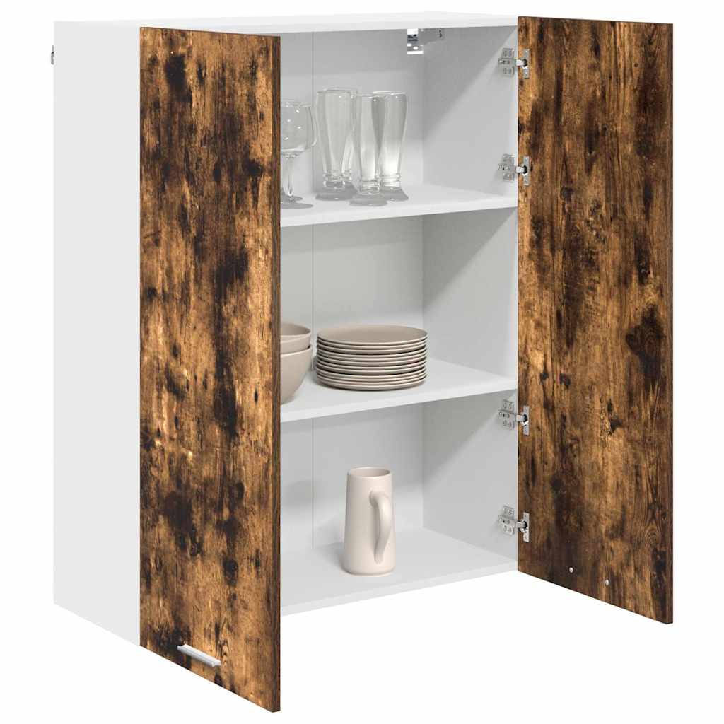 Hanging Cabinet Smoked Oak 80 x 31 x 100 cm Engineered Wood
