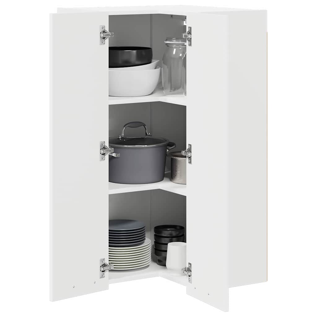 Hanging Cabinet White 57 x 57 x 100 cm Engineered Wood