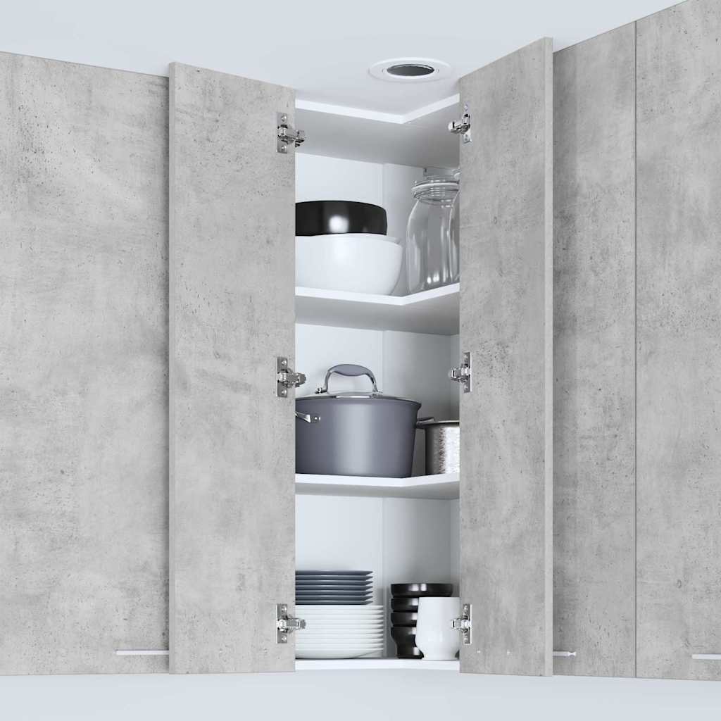 Hanging Cabinet Concrete Grey and White 57 x 57 x 100 cm