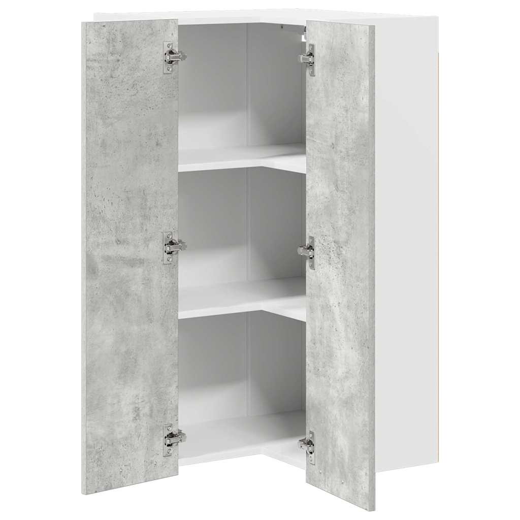 Hanging Cabinet Concrete Grey and White 57 x 57 x 100 cm