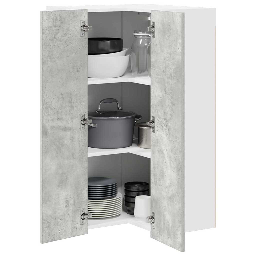 Hanging Cabinet Concrete Grey and White 57 x 57 x 100 cm
