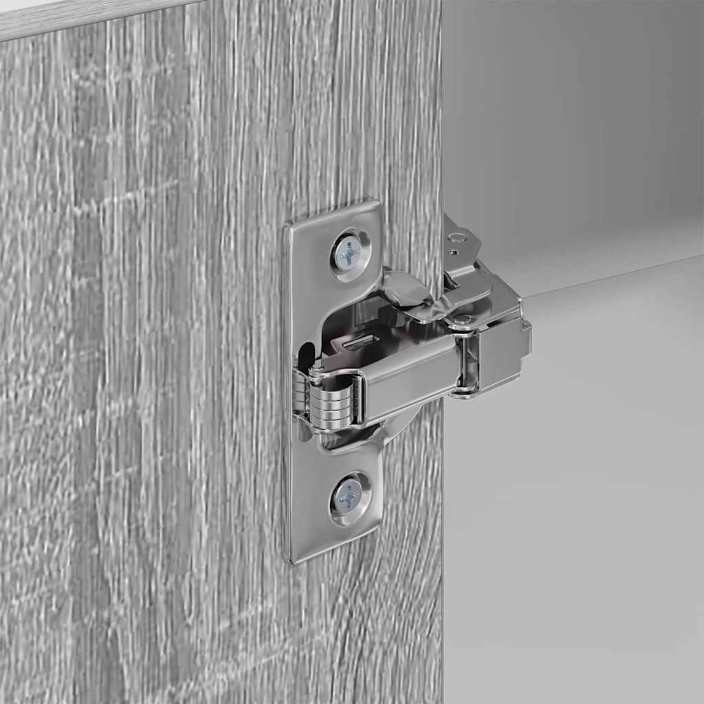 Hanging Cabinet Grey Sonoma and White 57 x 57 x 100 cm