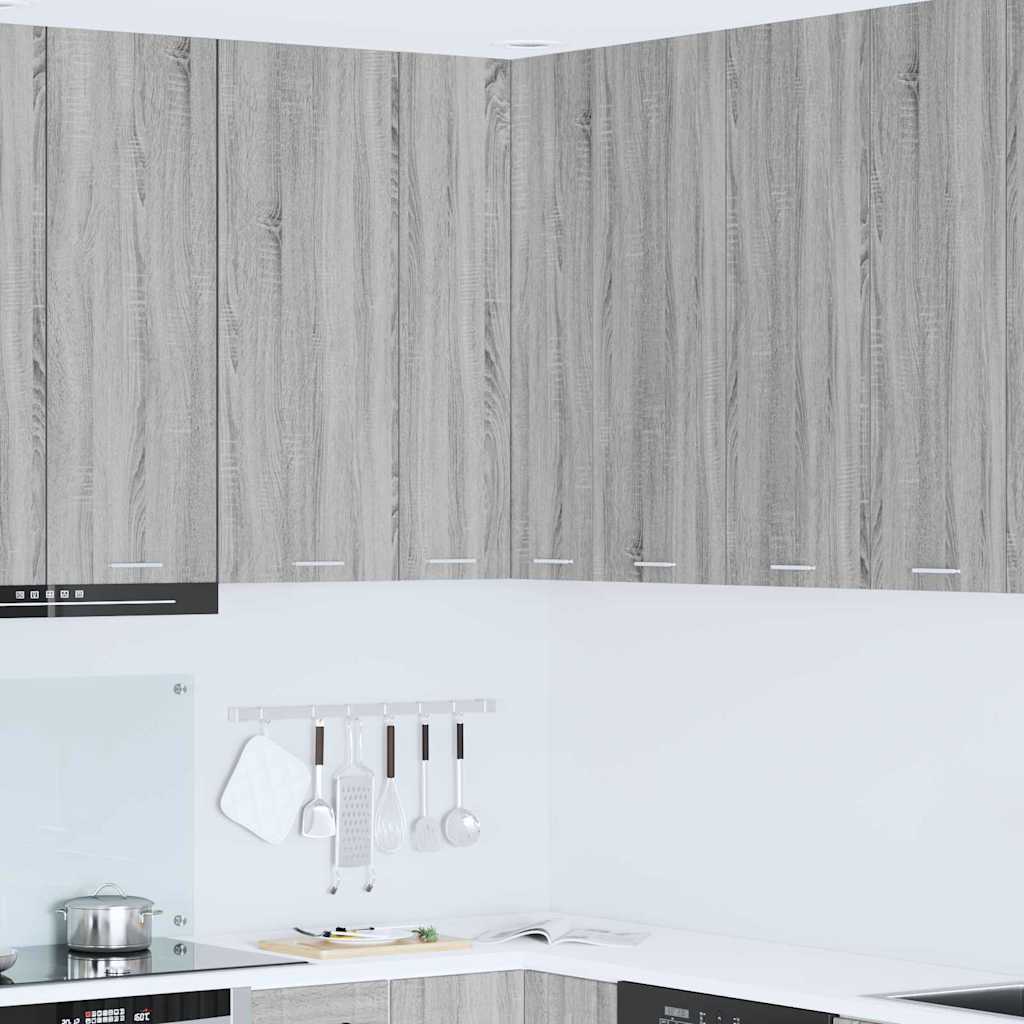 Hanging Cabinet Grey Sonoma and White 57 x 57 x 100 cm