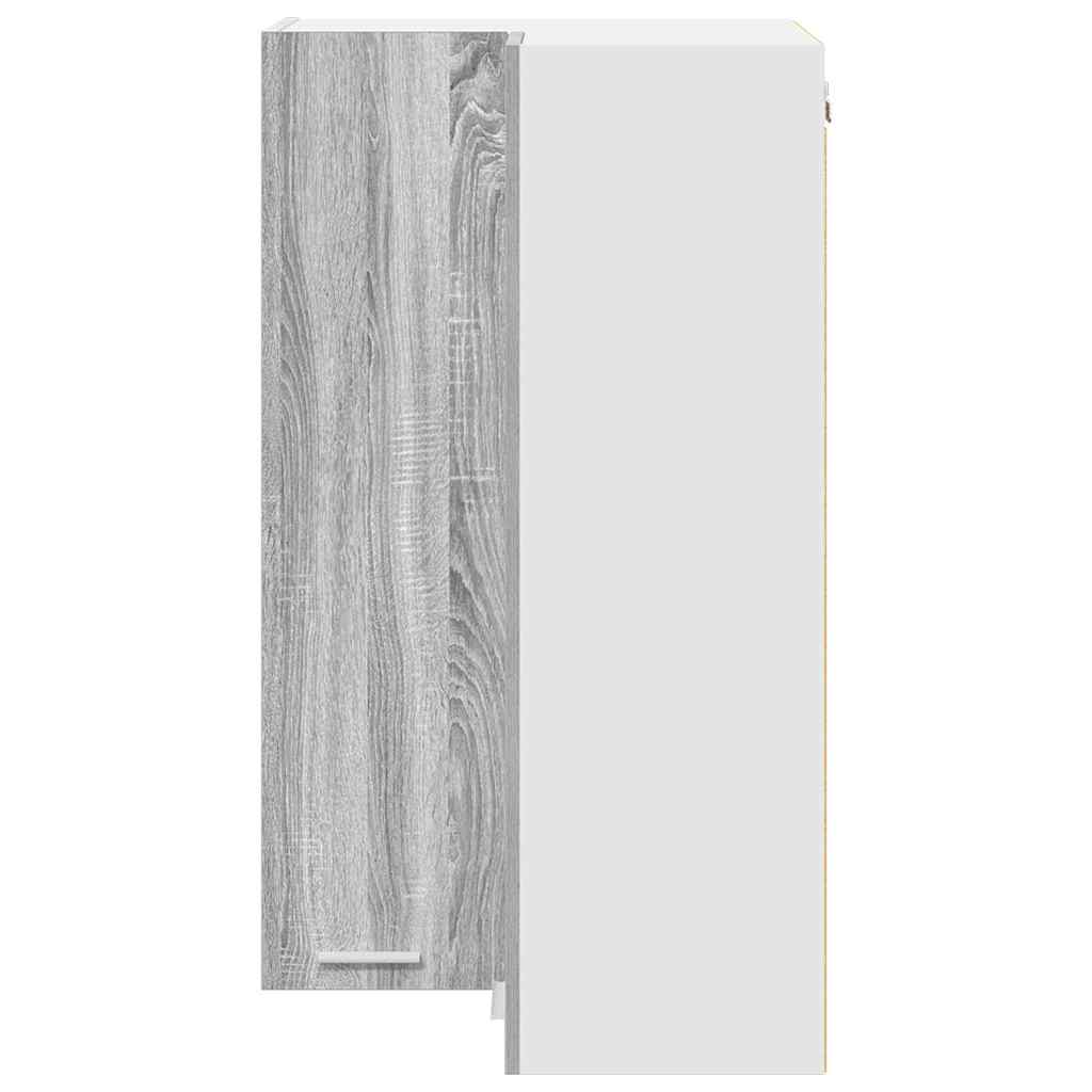 Hanging Cabinet Grey Sonoma and White 57 x 57 x 100 cm