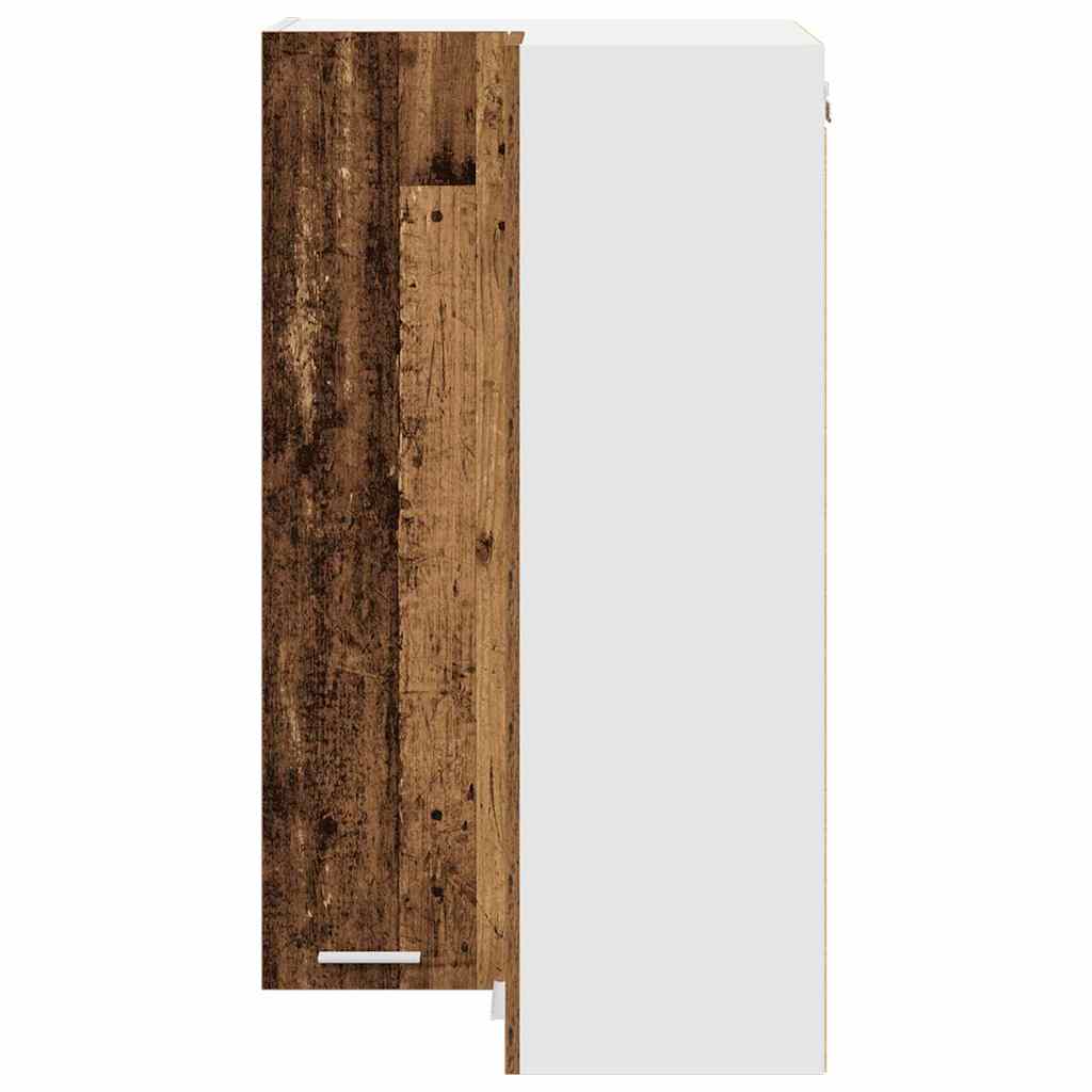Hanging Cabinet Old Wood and White 57 x 57 x 100 cm