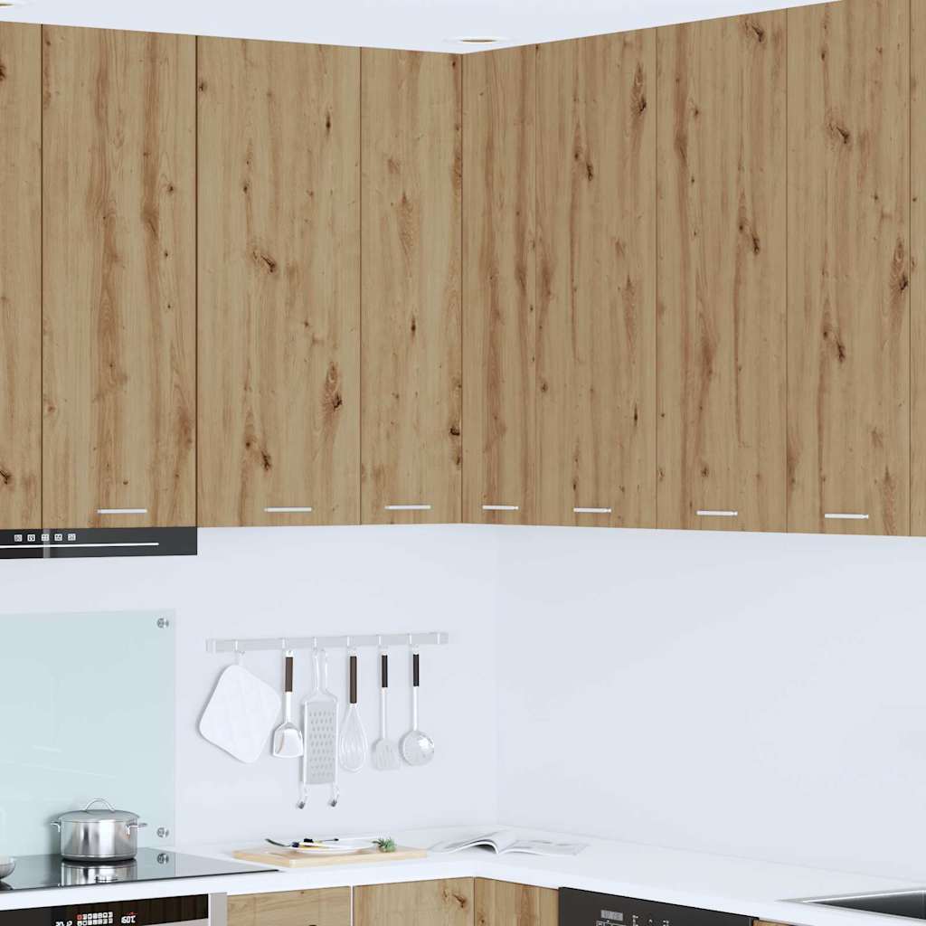 Hanging Cabinet Artisan Oak and White 57 x 57 x 100 cm
