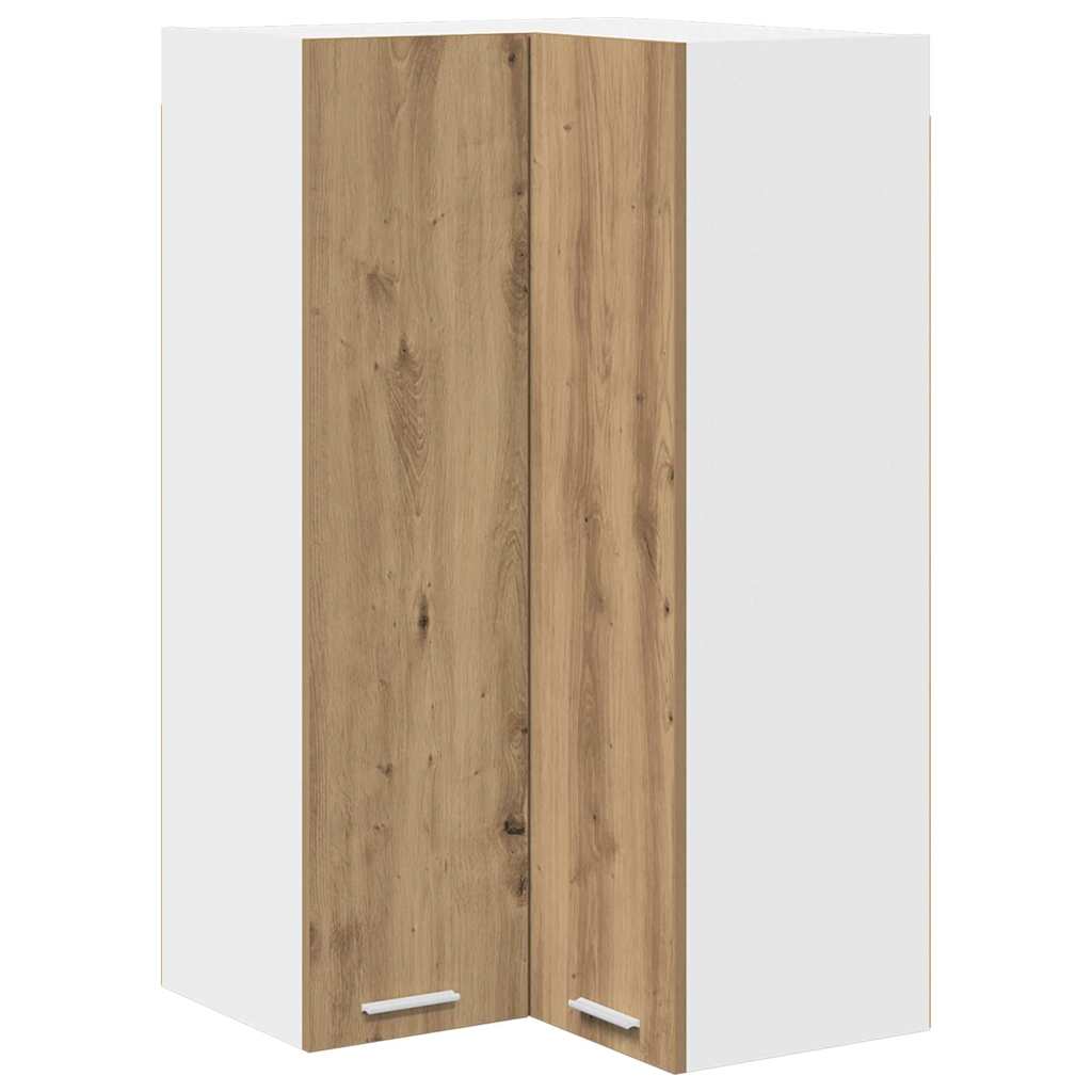 Hanging Cabinet Artisan Oak and White 57 x 57 x 100 cm