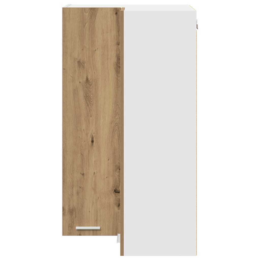Hanging Cabinet Artisan Oak and White 57 x 57 x 100 cm
