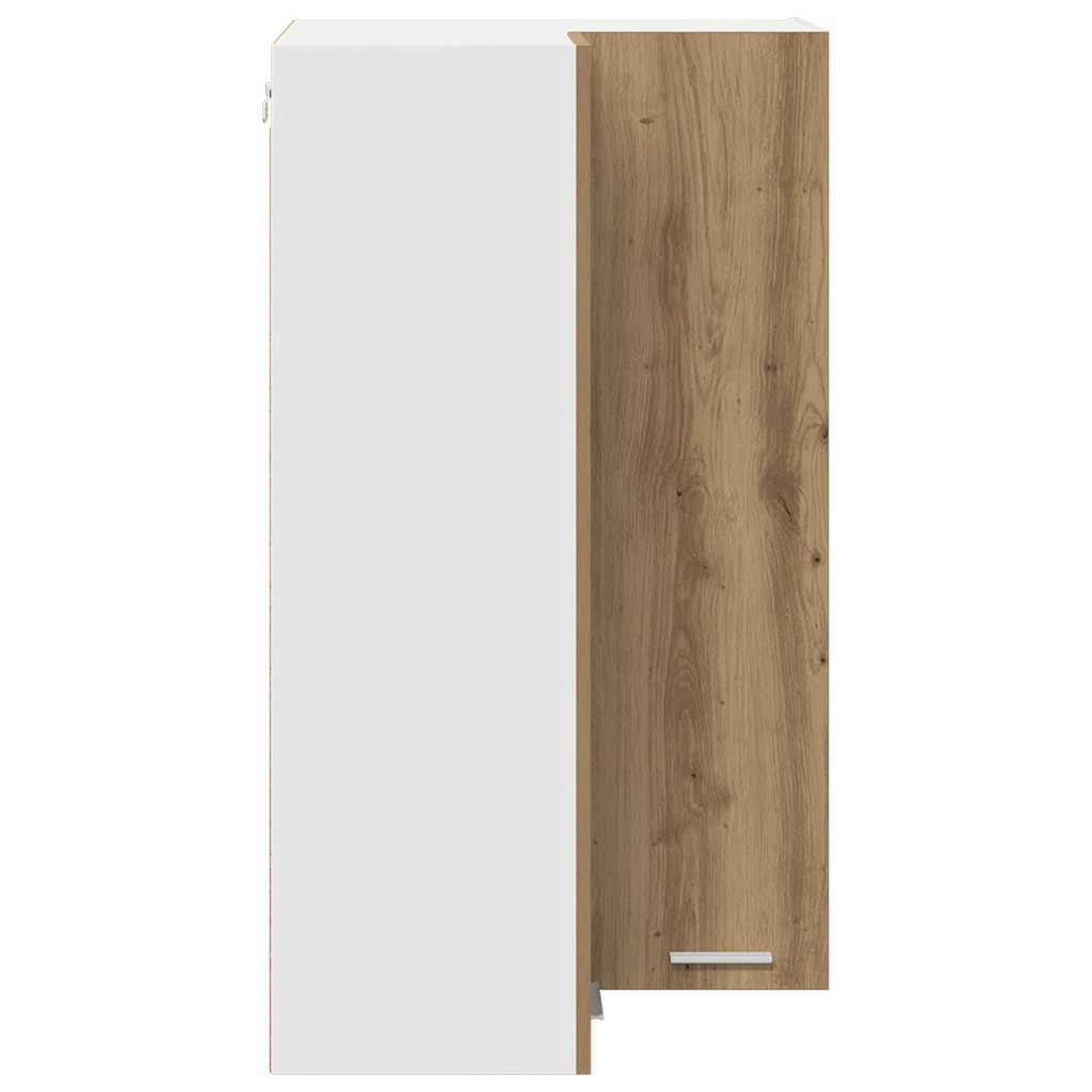 Hanging Cabinet Artisan Oak and White 57 x 57 x 100 cm