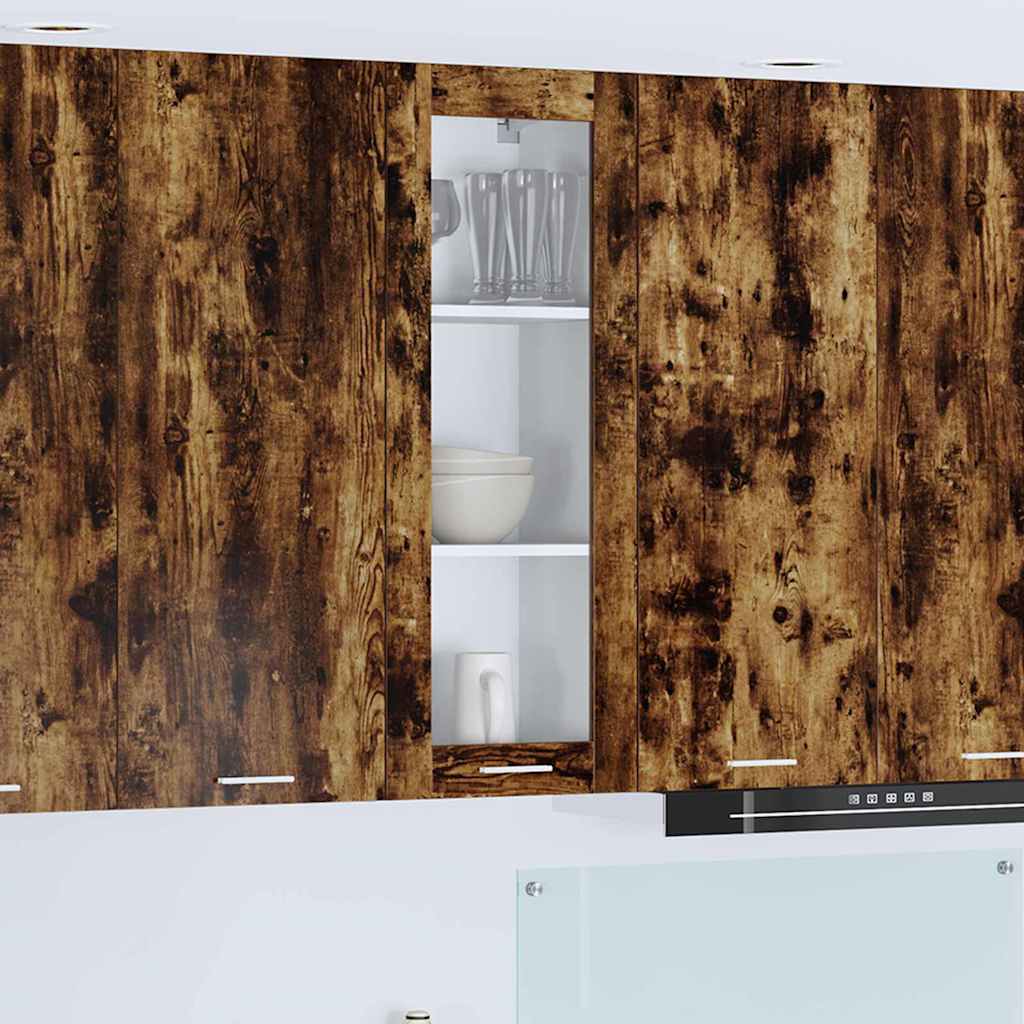 Hanging Cabinet Smoked Oak 40 x 31 x 100 cm Engineered Wood