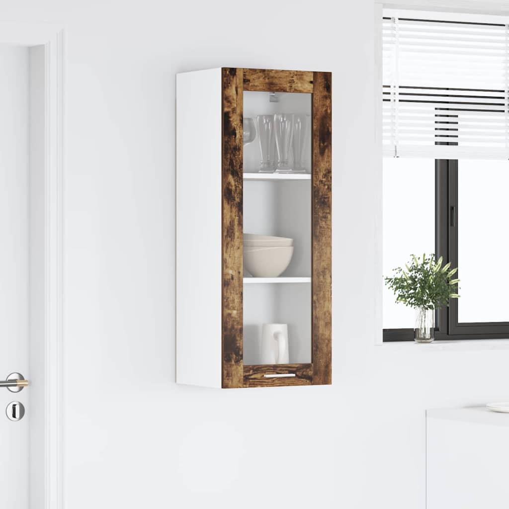 Hanging Cabinet Smoked Oak 40 x 31 x 100 cm Engineered Wood