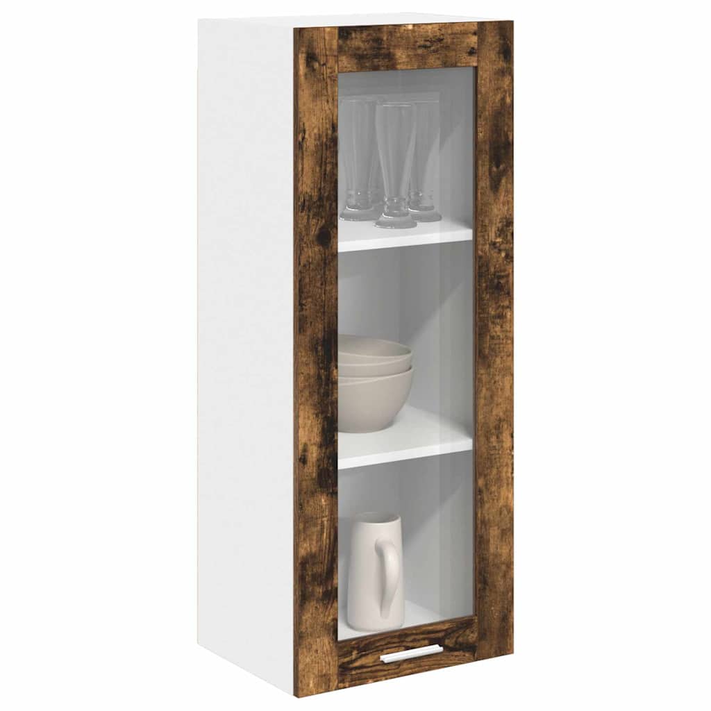 Hanging Cabinet Smoked Oak 40 x 31 x 100 cm Engineered Wood