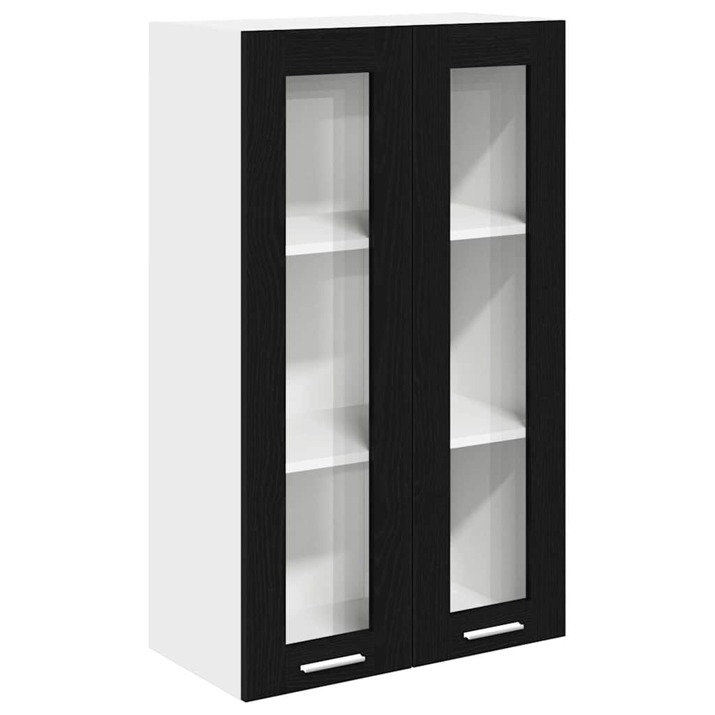 Hanging Cabinet Black Oak 60 x 31 x 100 cm Engineered Wood