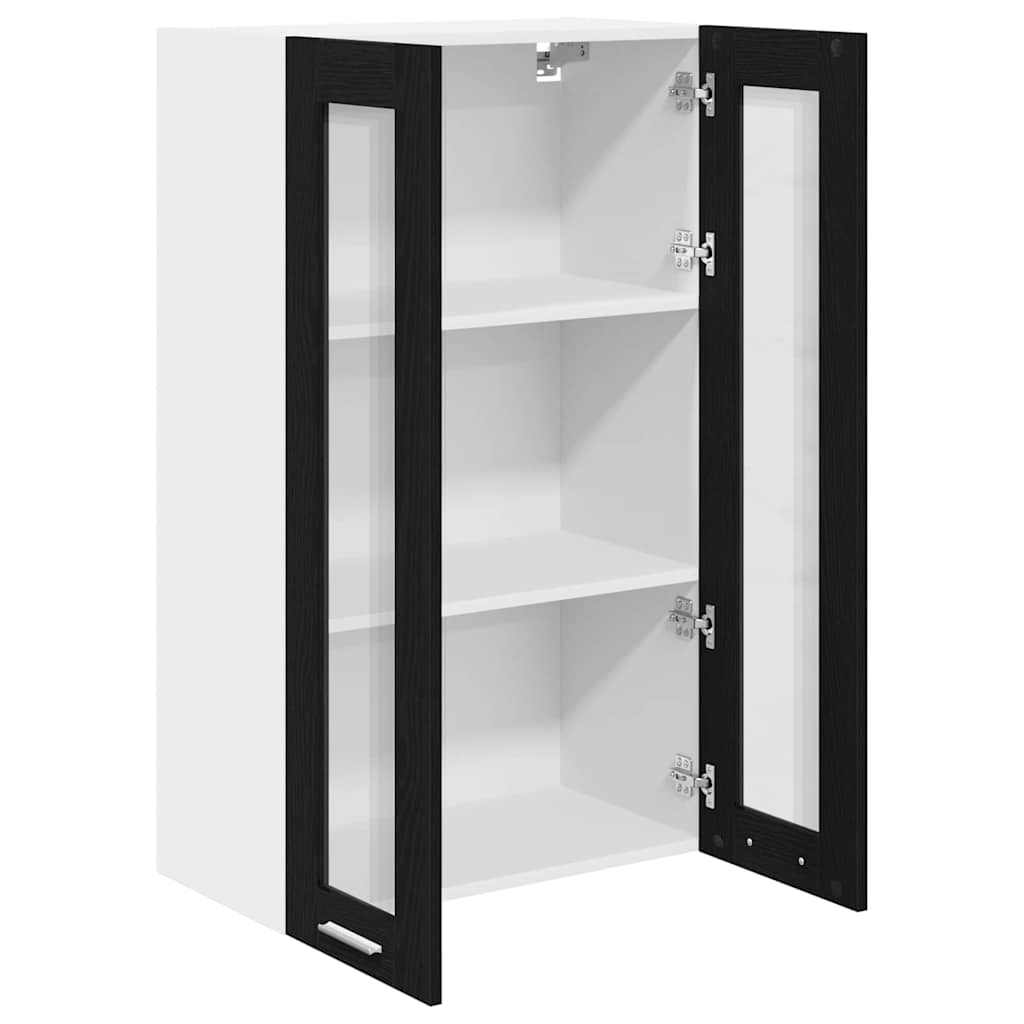 Hanging Cabinet Black Oak 60 x 31 x 100 cm Engineered Wood