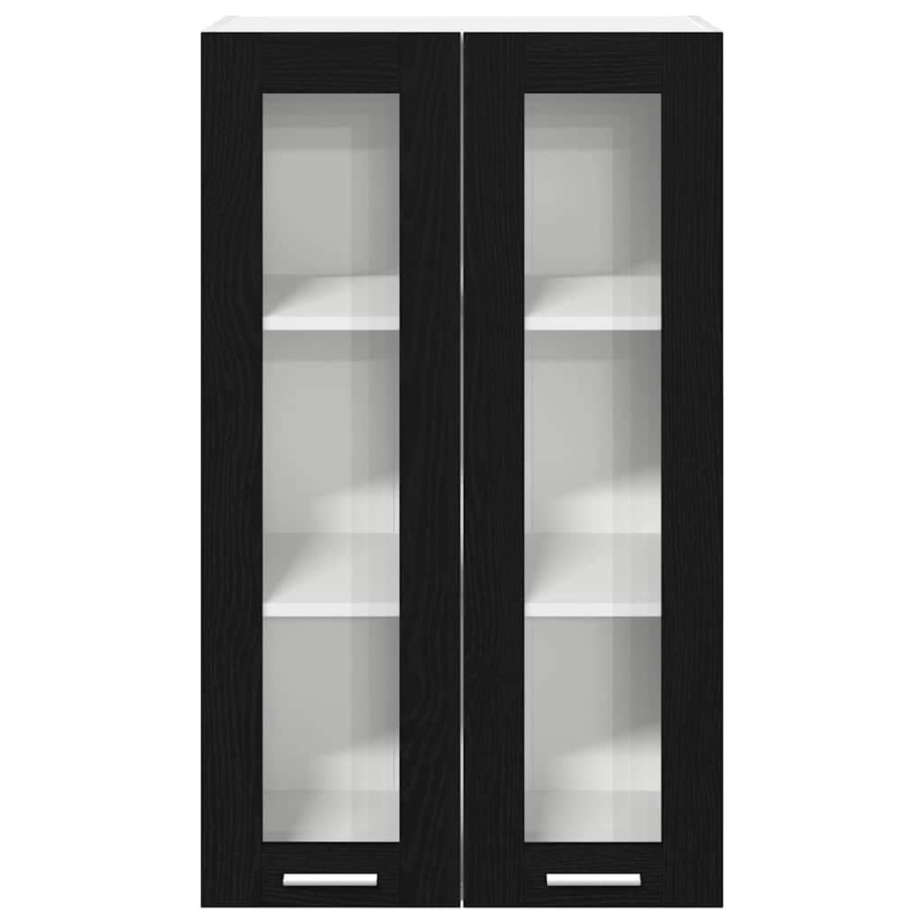 Hanging Cabinet Black Oak 60 x 31 x 100 cm Engineered Wood