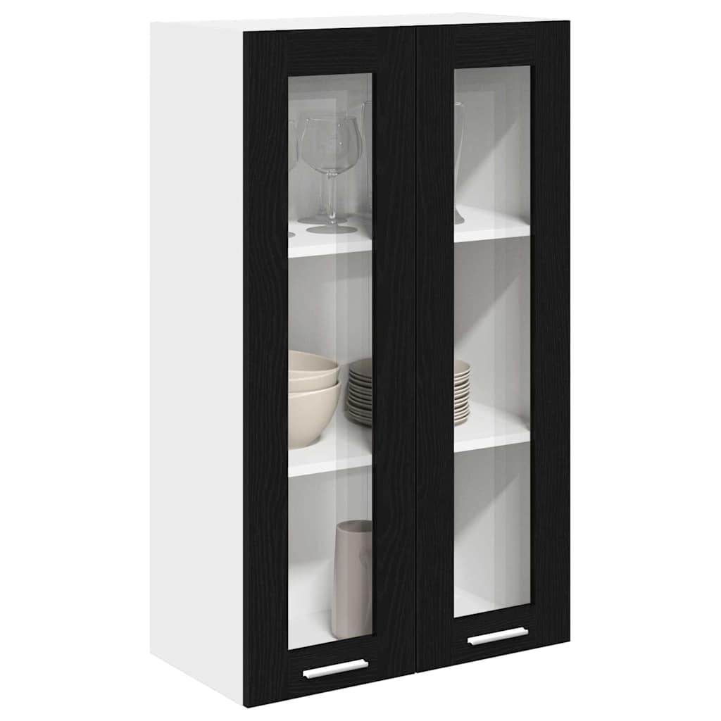 Hanging Cabinet Black Oak 60 x 31 x 100 cm Engineered Wood