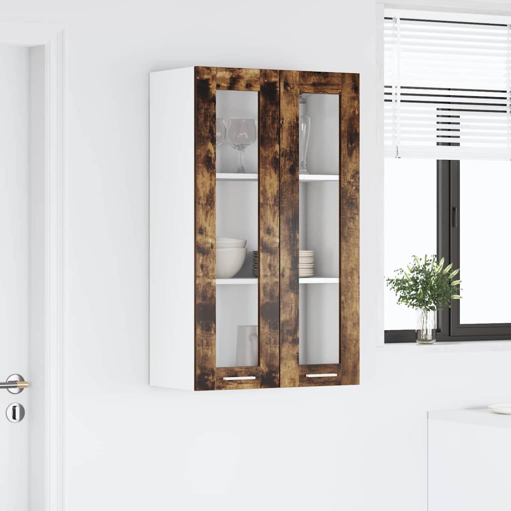 Hanging Cabinet Smoked Oak 60 x 31 x 100 cm Engineered Wood