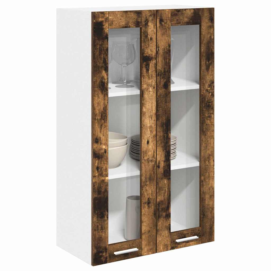 Hanging Cabinet Smoked Oak 60 x 31 x 100 cm Engineered Wood