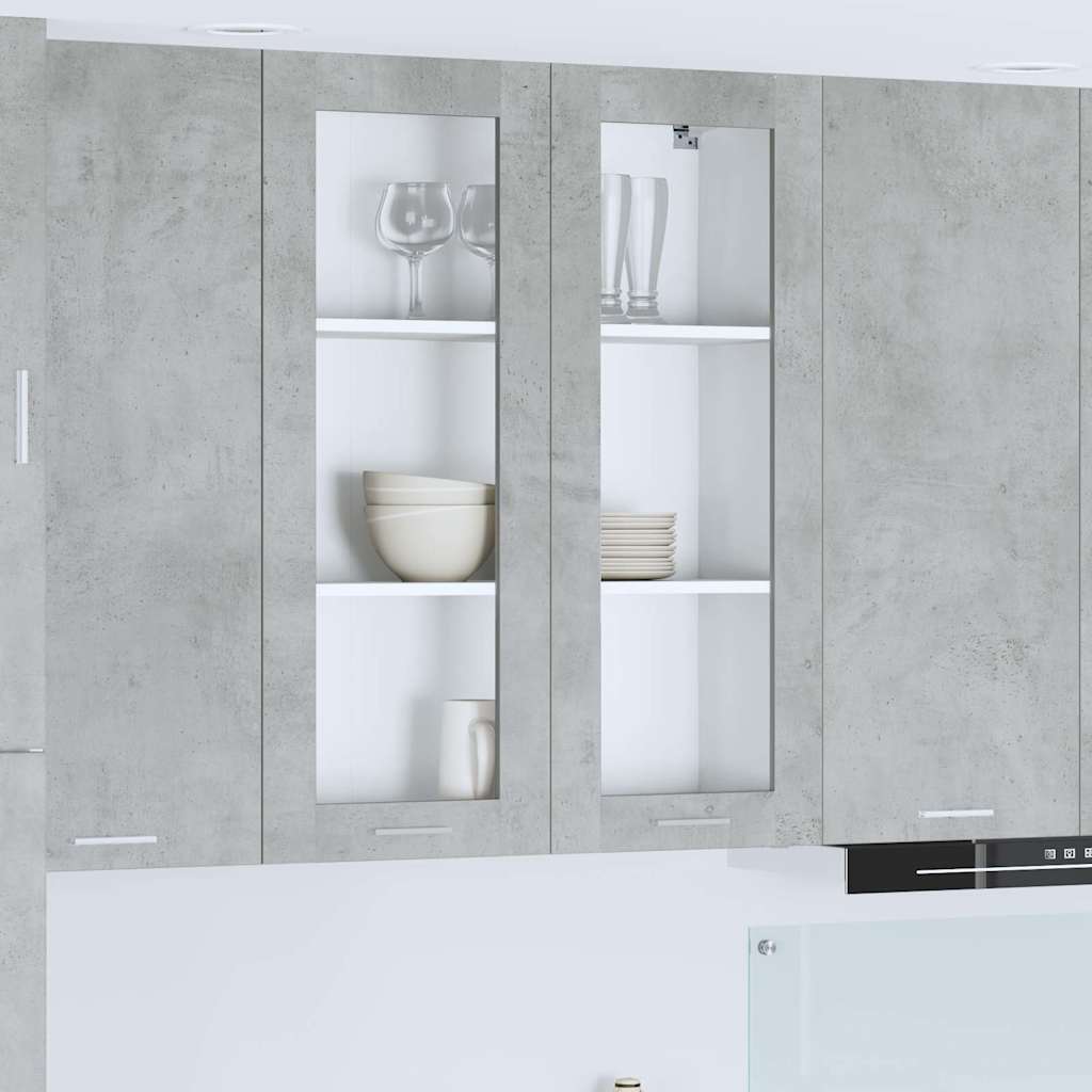 Hanging Cabinet Concrete Grey 80 x 31 x 100 cm Engineered Wood