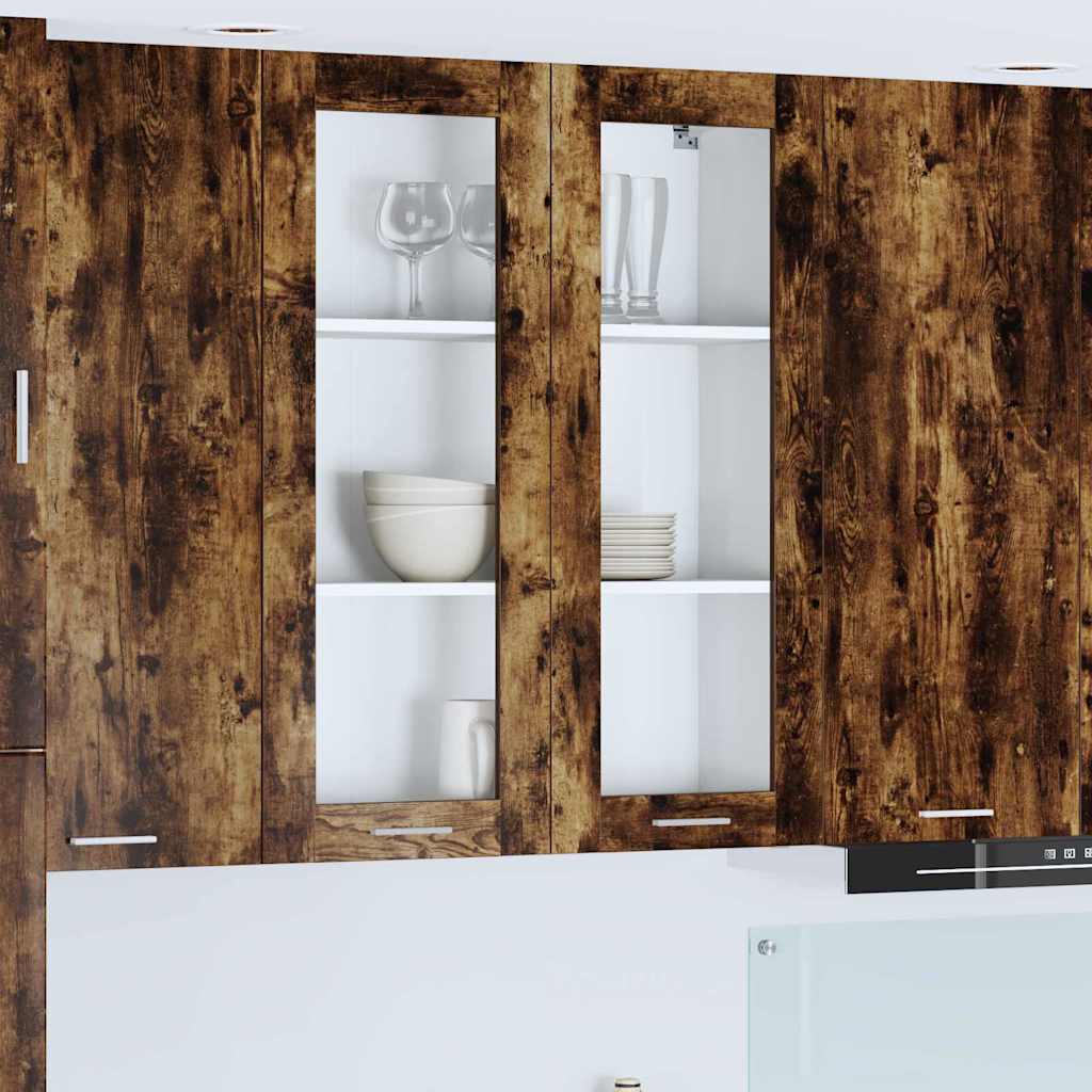 Hanging Cabinet Smoked Oak 80 x 31 x 100 cm Engineered Wood